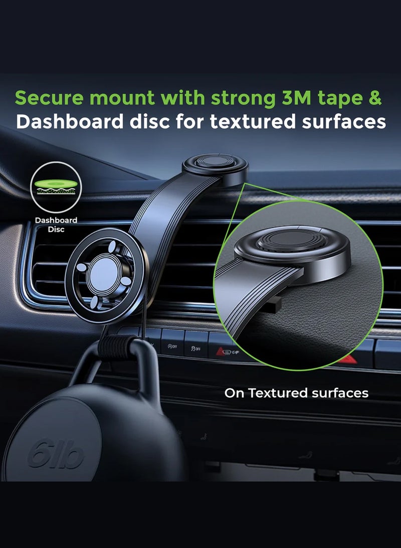 Chappeline ST7 Magsafe Dashboard Magnetic Bracket Holder 360 Degree Rotation - Black - Image 2